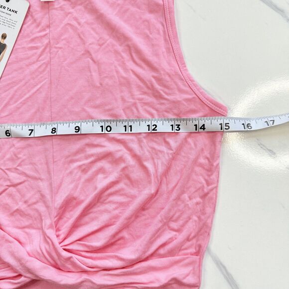 NWT Alo Yoga Cover Tank Twist Front Soft Cropped Sleeveless Athletic Pink Top S - Picture 8 of 10